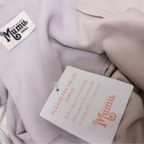 NWT Show Me Your Mumu Lauren Tie Back Chiffon Maxi Dress S Show Me Ring Crisp - Picture 5 of 16